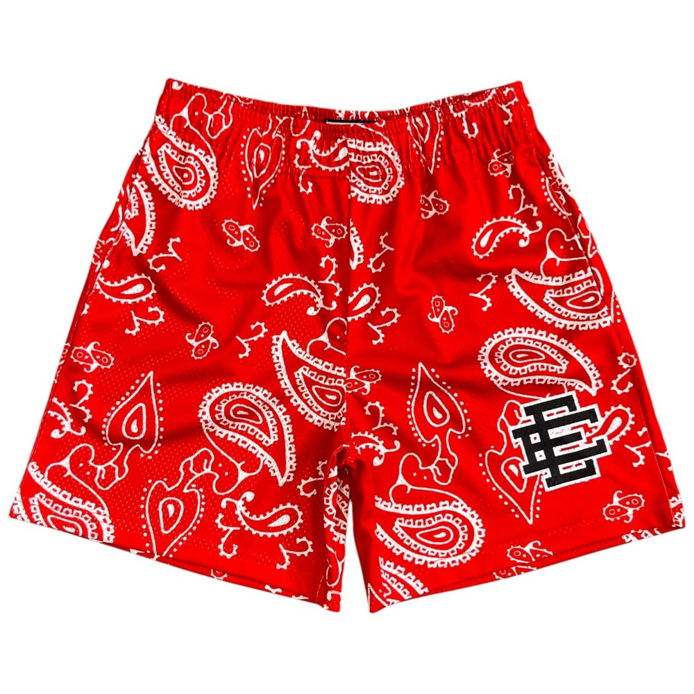 Eric Emanuel EE Basic Shorts Red Paisley - New with Tags