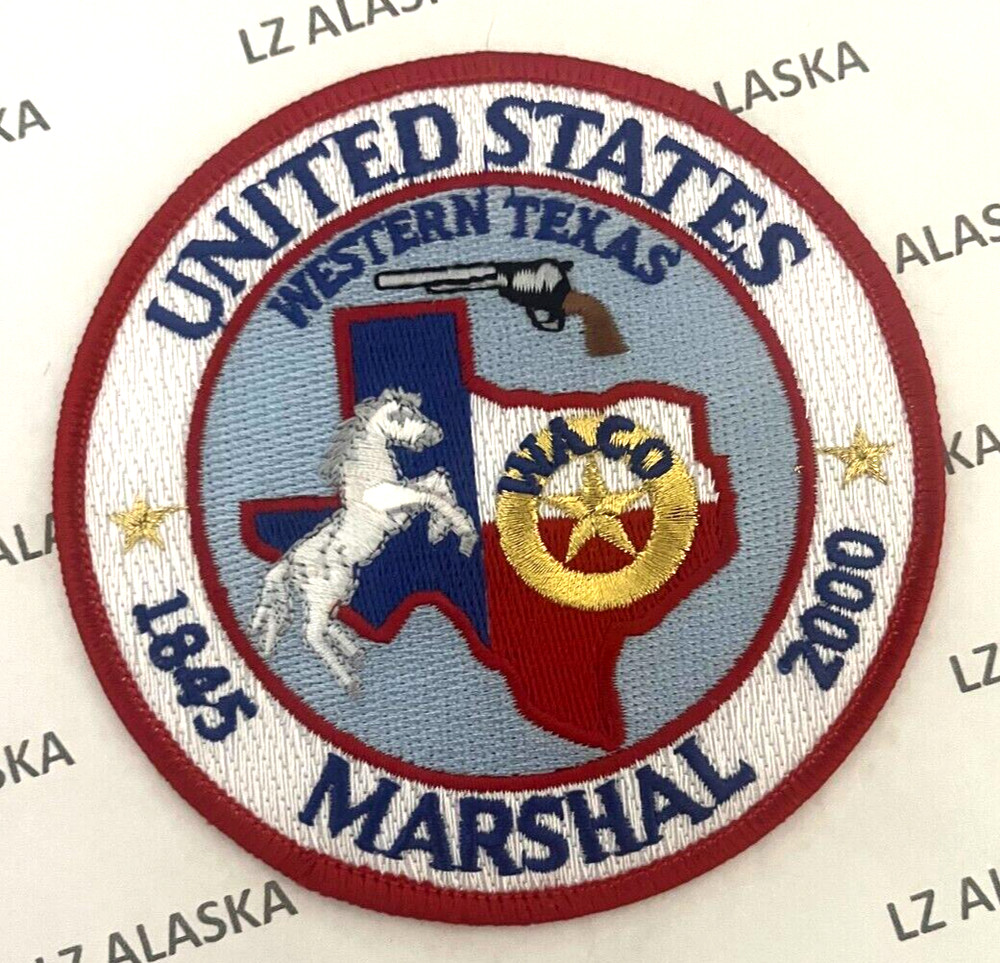 U.S. MARSHAL WESTERN TEXAS WACO PATCH (PD10) 1845 - 2000