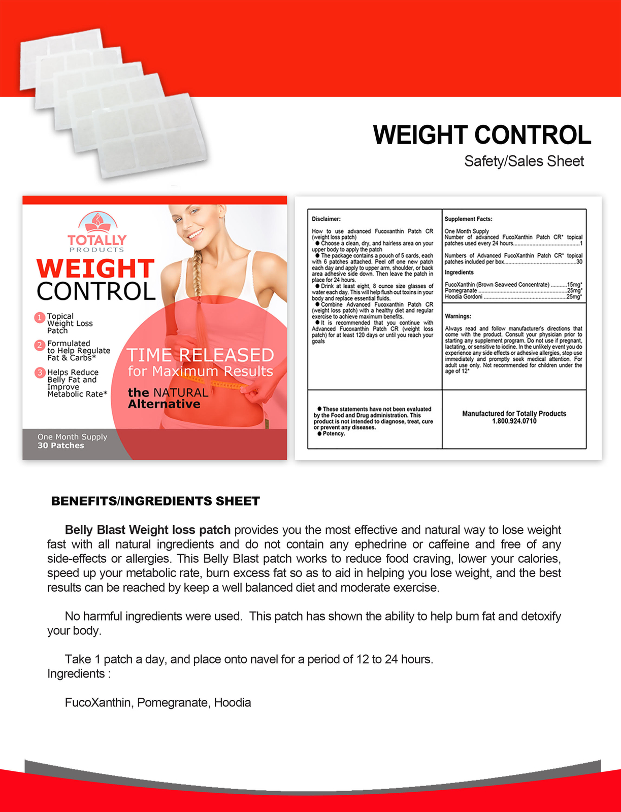 Topical Weight Loss Patch Supports Belly Fat Burn Metabolism Booster 30 Patches