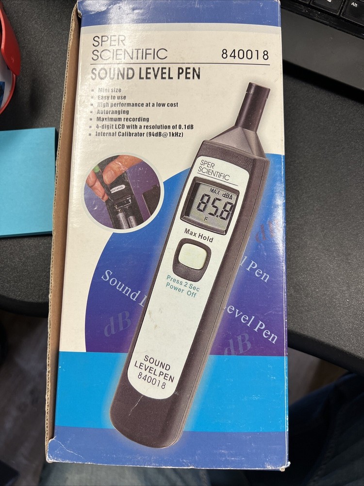 Sper Scientfic Sound Level Pen Open Box - tested/working