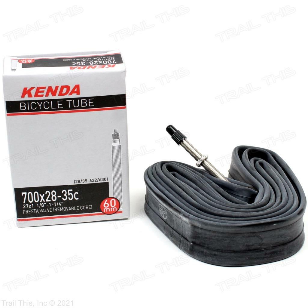 Two (2) Pack Kenda 700 x 28-35c 60mm Threaded Presta Valve Road Bike Inner Tubes