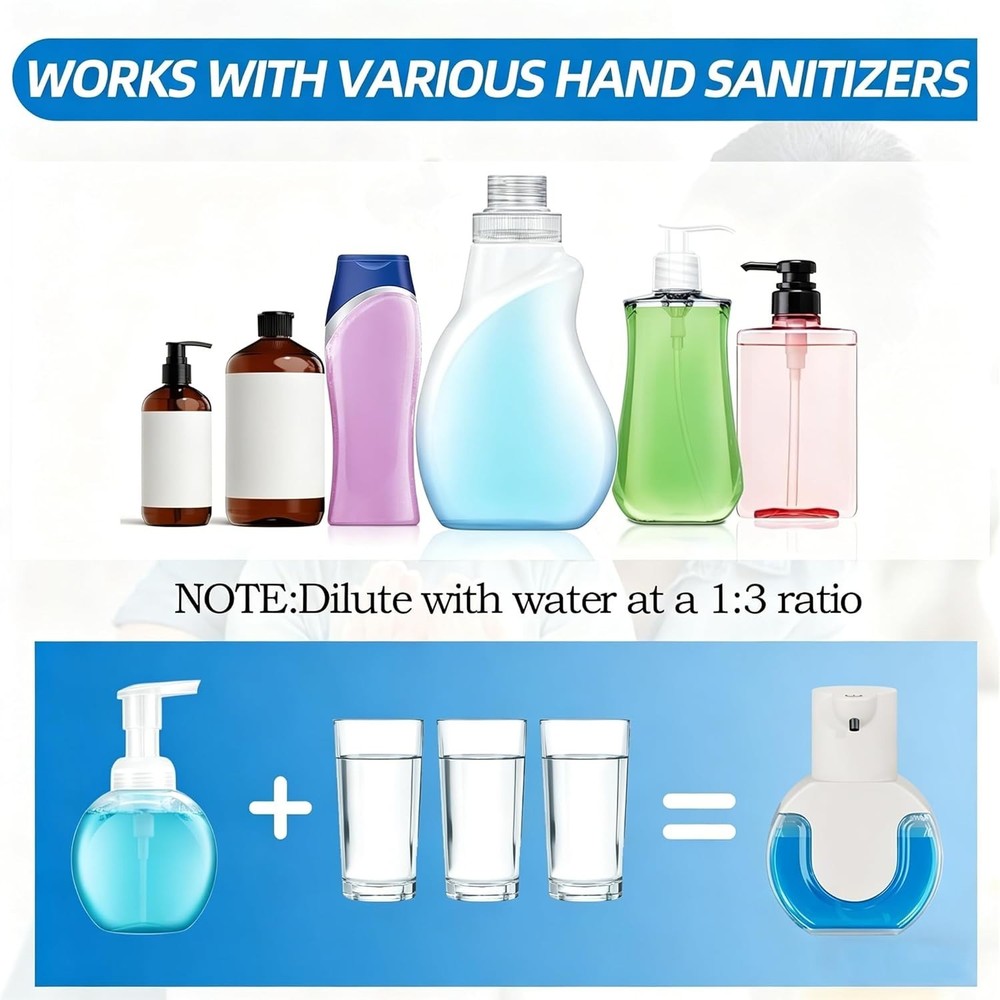 Automatic Soap Dispenser Touchless,Rechargeable Foaming Soap Dispenser,15oz/4...