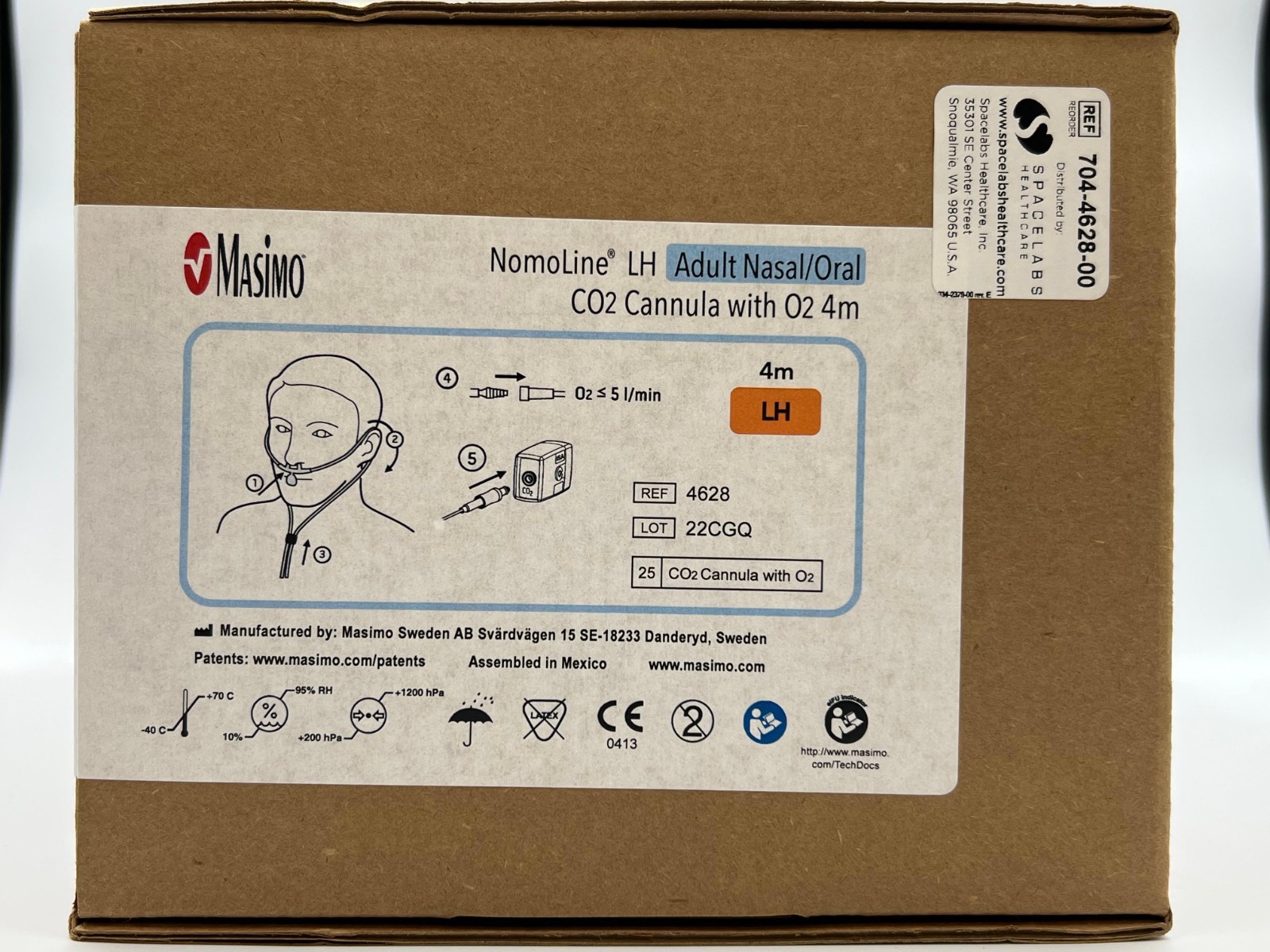 Box of 25 Masimo Nomoline LH Adult Nasal/Oral – REF 4628