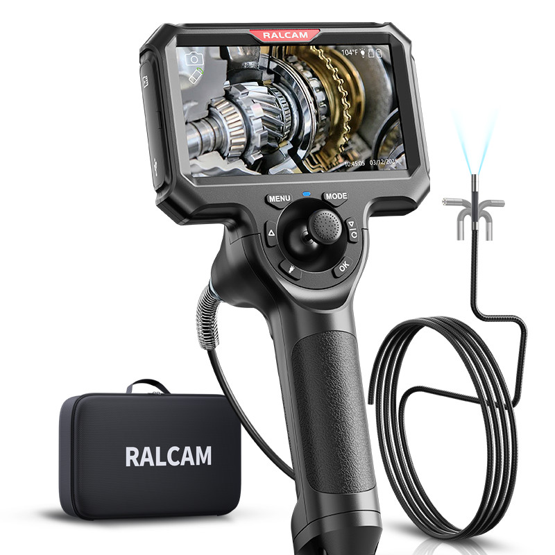 Ralcam Joystick 5" Endoscope Camera with Light Inspection Camera 360° Borescope