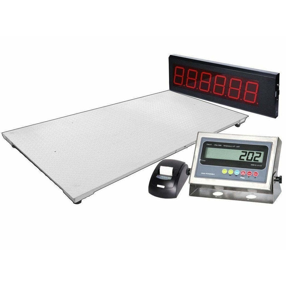 SellEton 48" x 96" Floor Scale with Printer & Scoreboard 5000 lbs