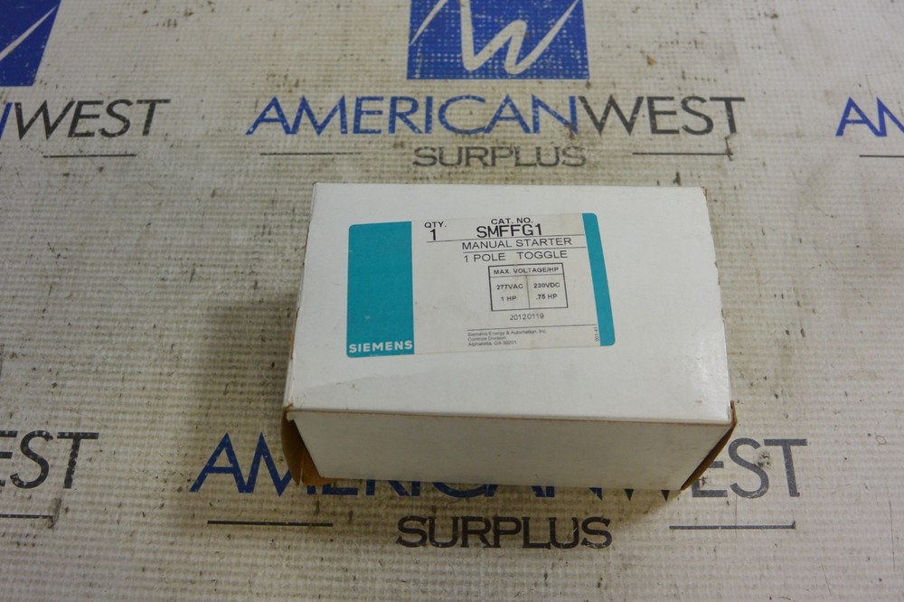 SMFFG1 Siemens 1P Toggle Manual Starter