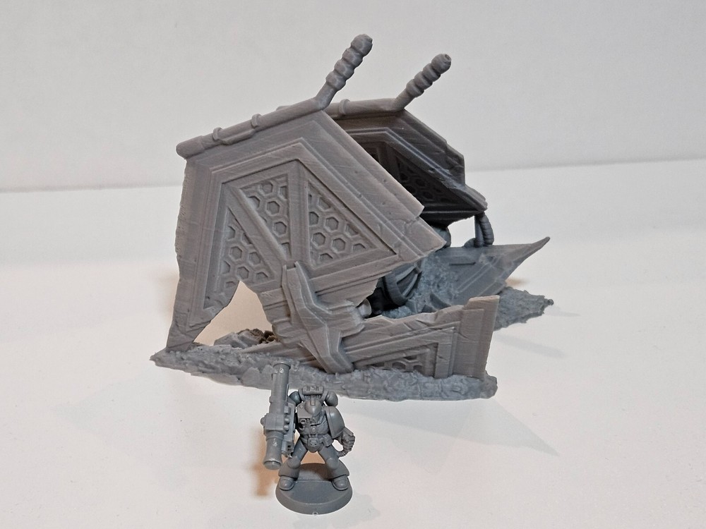 Crashed spaceship crashed fighter craft rocky terrain crashed spaceship 004