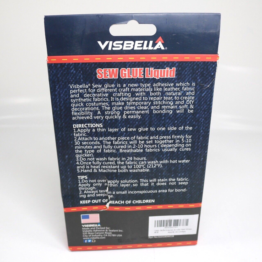 VISBELLA Sew Glue Liquid Kit Secure Stitch Liquid Sewing Solution Multi-Purpose