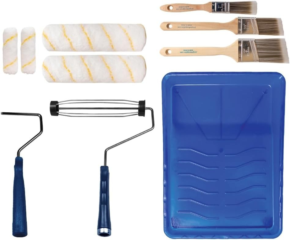 Versatile Paint Roller Kit - 10 Piece Set for Interior & Exterior Projects