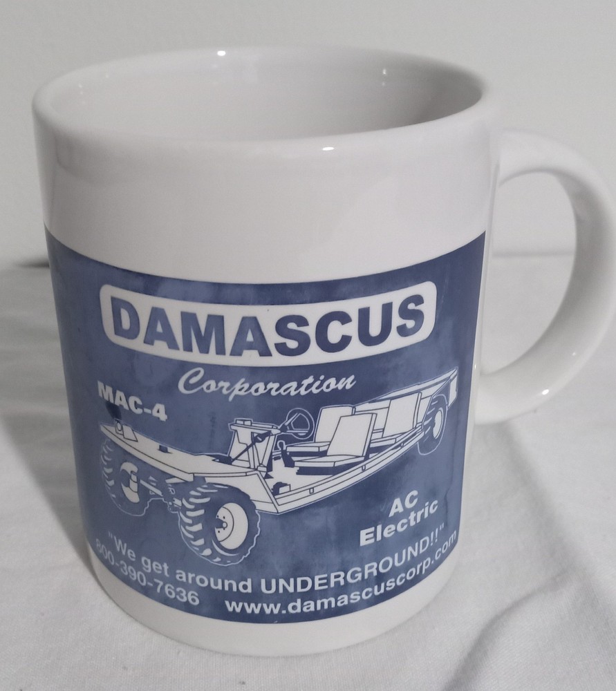 Damascus Coal Mining Machine 11oz Coffee Mug See Description