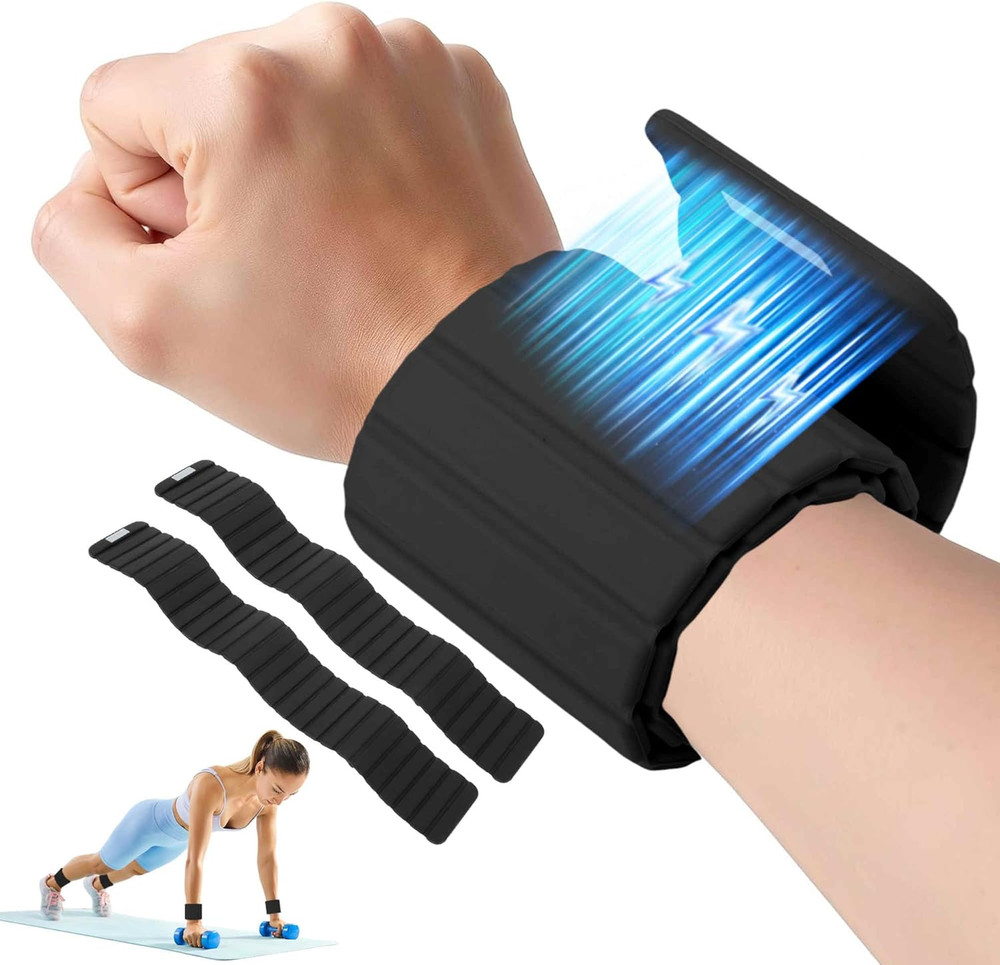 Wrist Weights, 1.1LB Each Stackable Magnetic, Adjustable Ankle Weights for Men &