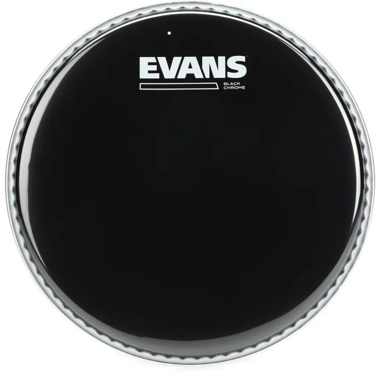 Evans TT08CHR Black Chrome Tom Batter Head - 8"