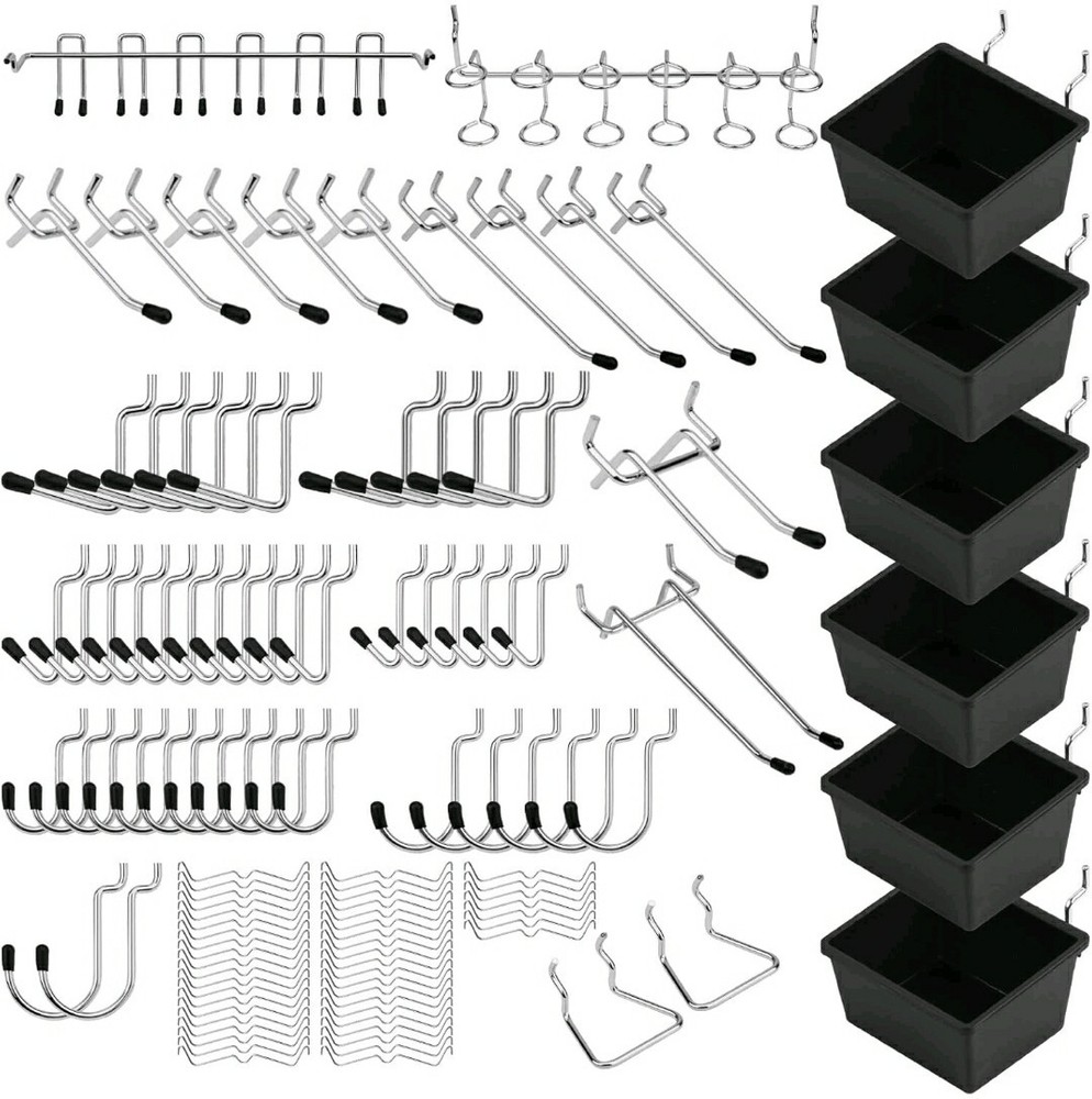 121 Pcs Pegboard Hook Assortment PegBoard Accessories, PegBoard Hooks, Pegboard
