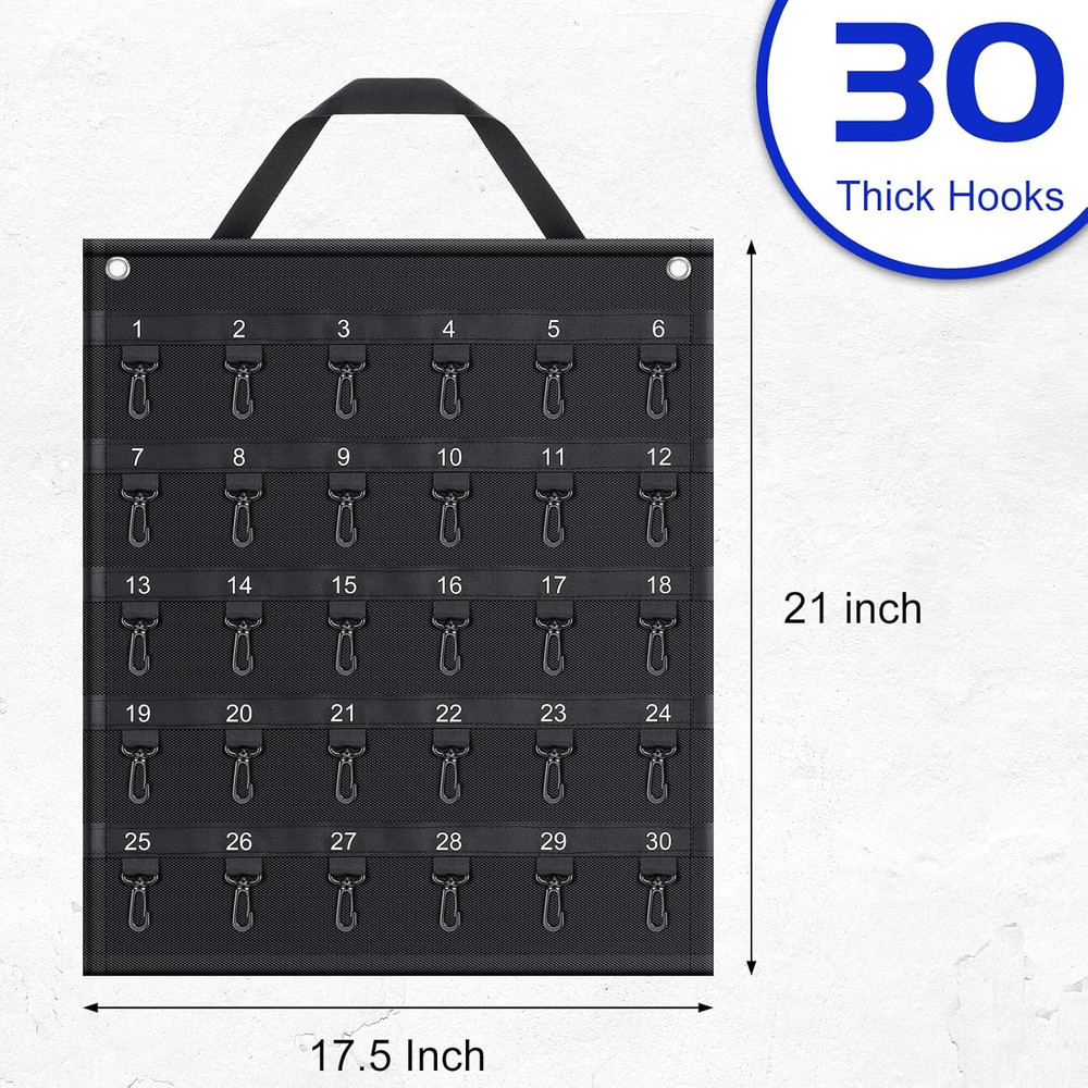 Oudain Rollable Key Case 30 Keys Roll up Key Case Organizer for Professionals Fl
