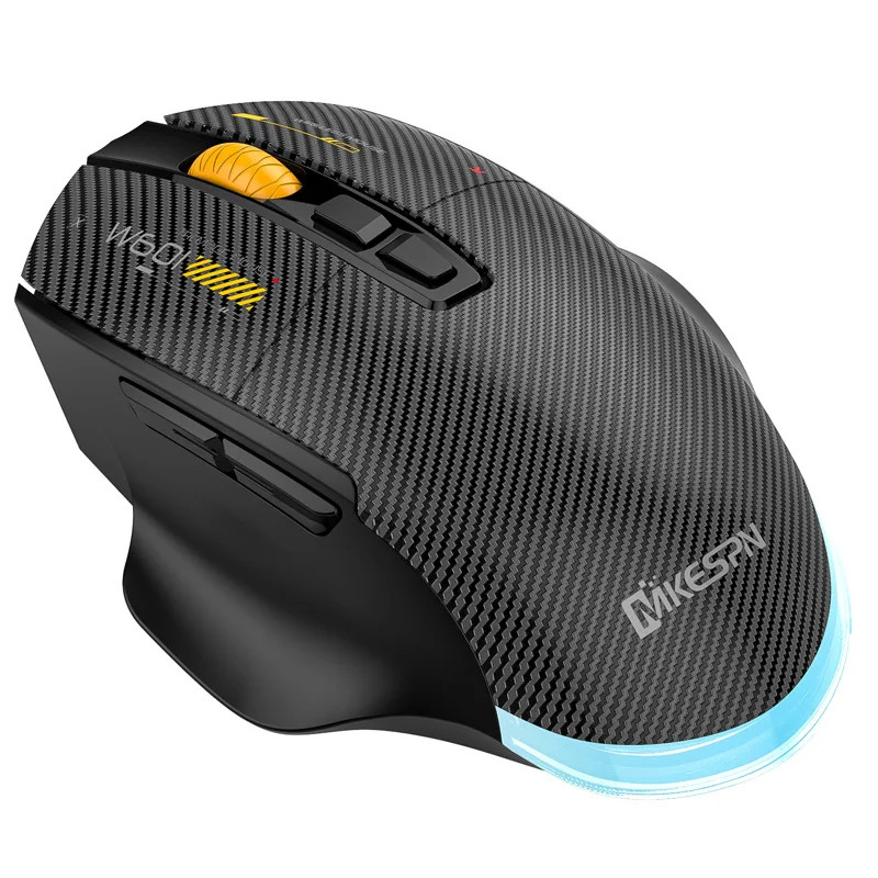 MKESPN Wireless Gaming Mouse 2.4G Bluetooth 12800DPI RGB Macro Programmable
