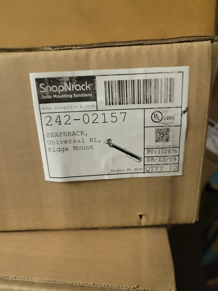 (1) SnapNrack 242-02157 Universal RL, Ridge Mount