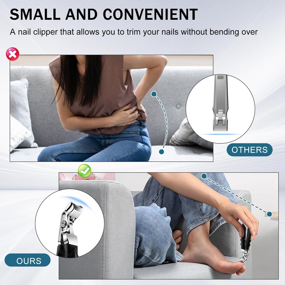 Toe Nail Clipper Professional Extra Large Thick Nails Sharp Heavy Duty Stainless