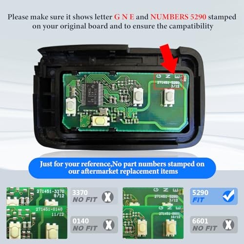 Keymall Smart Key Fob Transmitter Keyless Entry Remote Replacement for Lexus