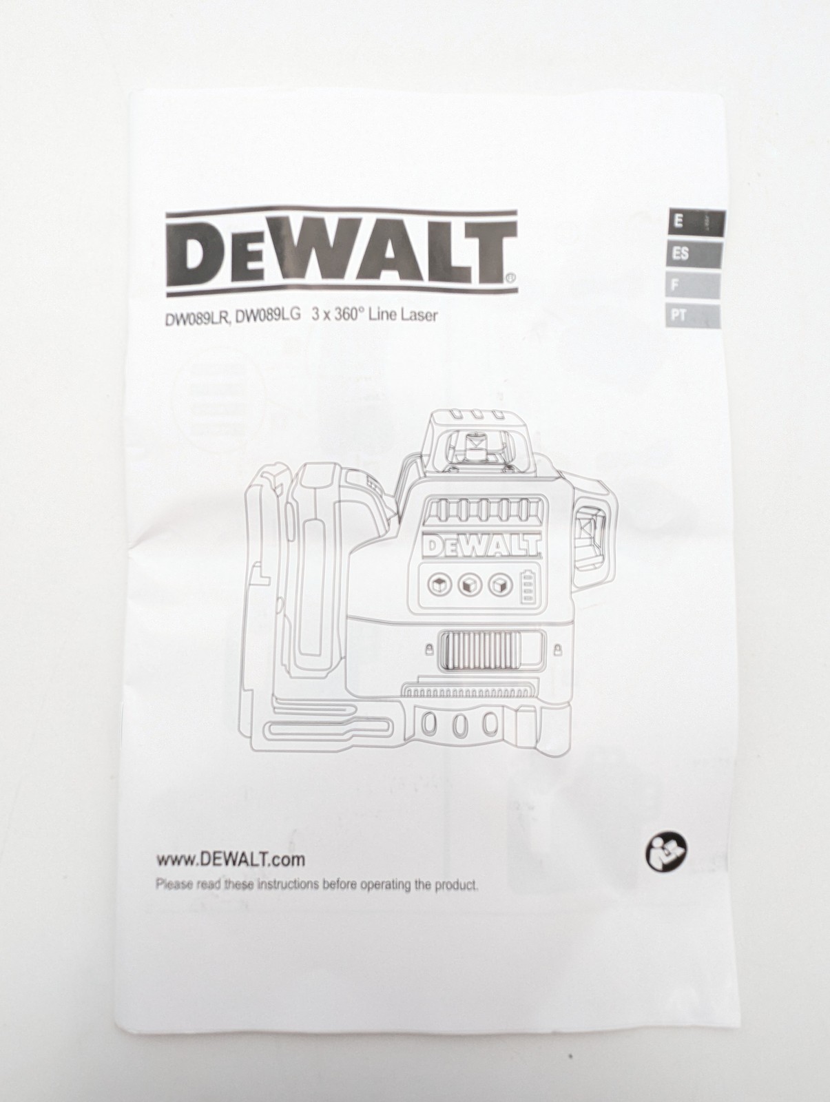 Dewalt DW089LG Laser 3 x 360 12V MAX Green Laser Level w/Battery (089LG) Yellow