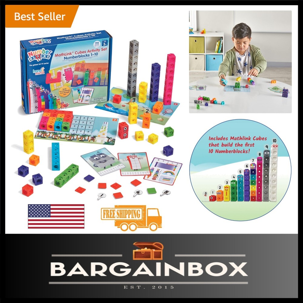 Officially Licensed Numberblocks MathLink Activity Set with 100 Counting Cubes