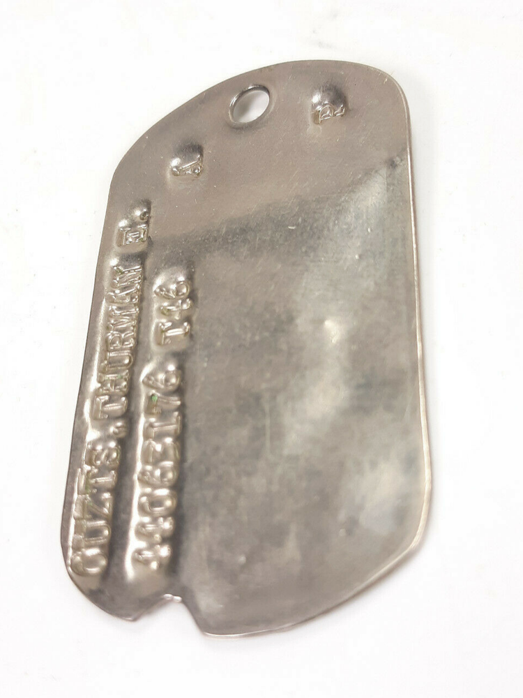 WWII United States Army Dog Tag Thurman E. Ouzts