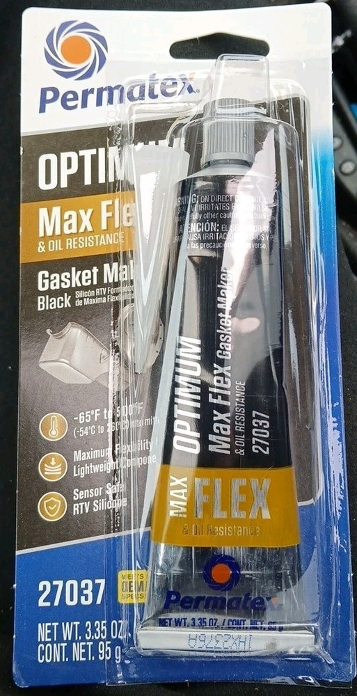 New Permatex 27037 Optimum Black Max Flex & Oil Resistance Gasket Maker