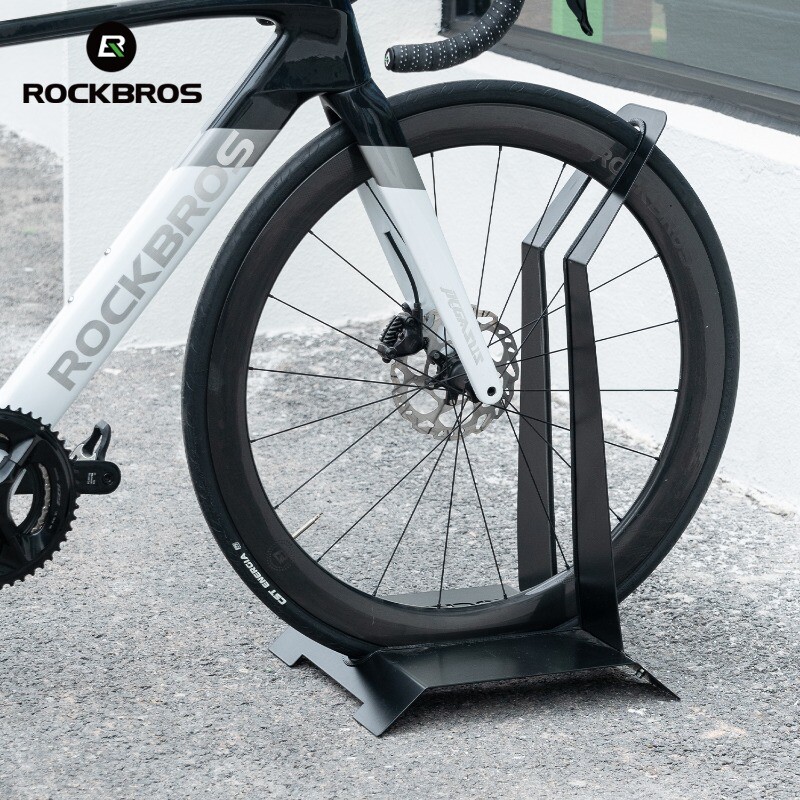 ROCKBROS Bike Floor Stand Rack For Indoor Storage Garage L - Shaped Carbon Steel