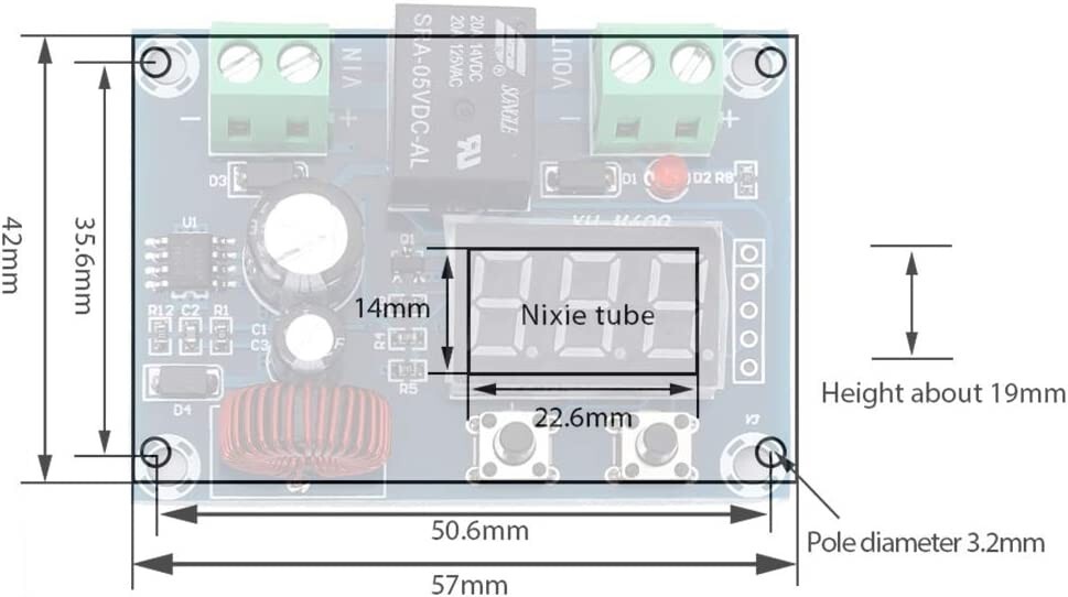 12-36V Battery Digital Low Voltage Protector Disconnect Protection Module