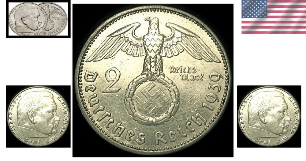 Historic 1936-1939 Silver 2 Reichsmark - Various Grades