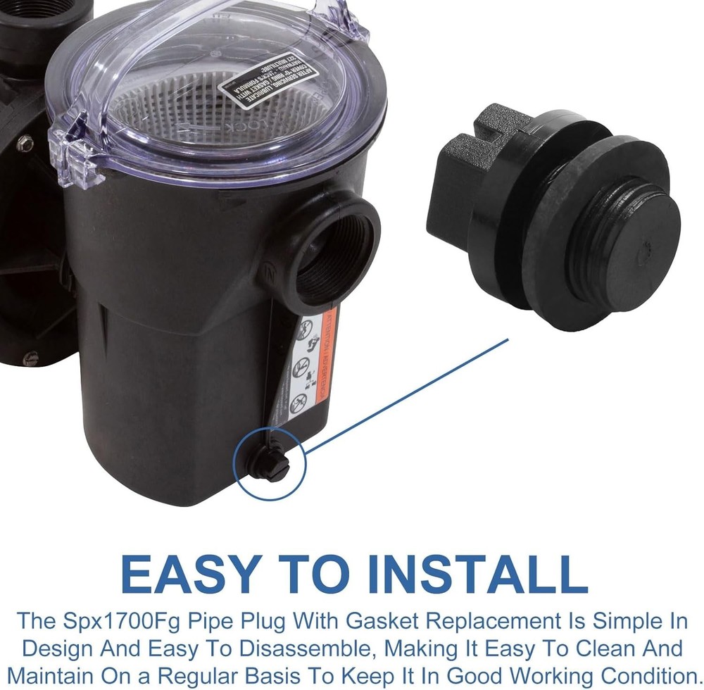 4-Pack Pipe Plug with Gasket Replacement for Hayward Pool Pumps - Durable & Easy