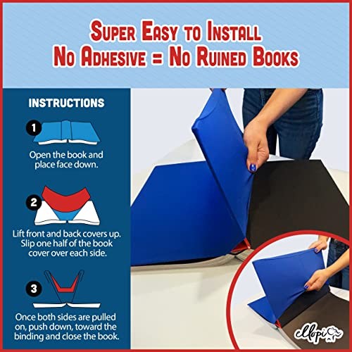 Stretchable, Easy Apply Book Covers 6 Pack Solid Book Cover Standard 6Pk 7