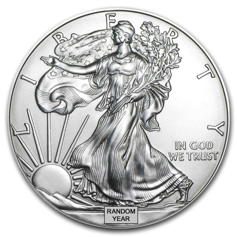 1 oz Silver American Eagle BU (Random Year) - SKU #23331