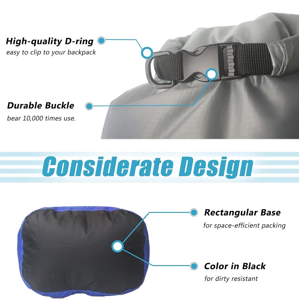 Outdoor Waterproof Bags, Dry Bags, Hiking,Camping, Ultralight Sack 5 Pcs