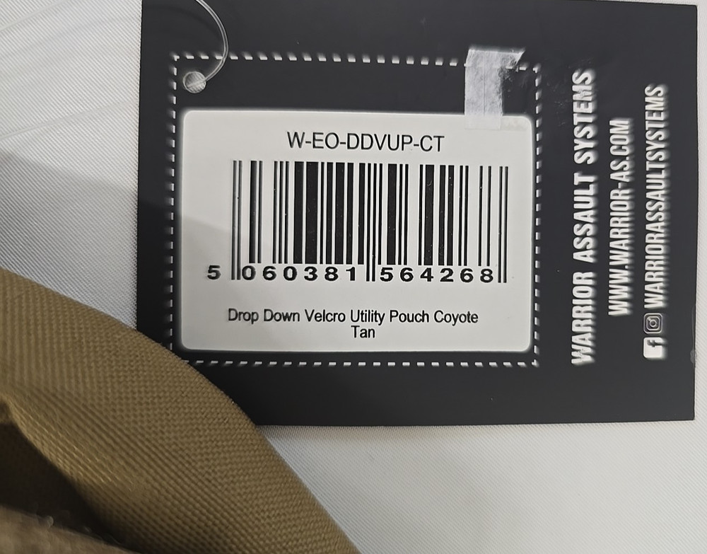 Warrior Assault Systems Drop Down Hook n Loop Utility Pouch Coy W-EO-DDVUP-CT