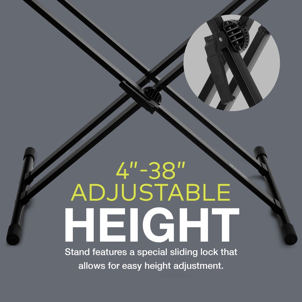 Knox Gear Adjustable Double X Keyboard Stand PRO