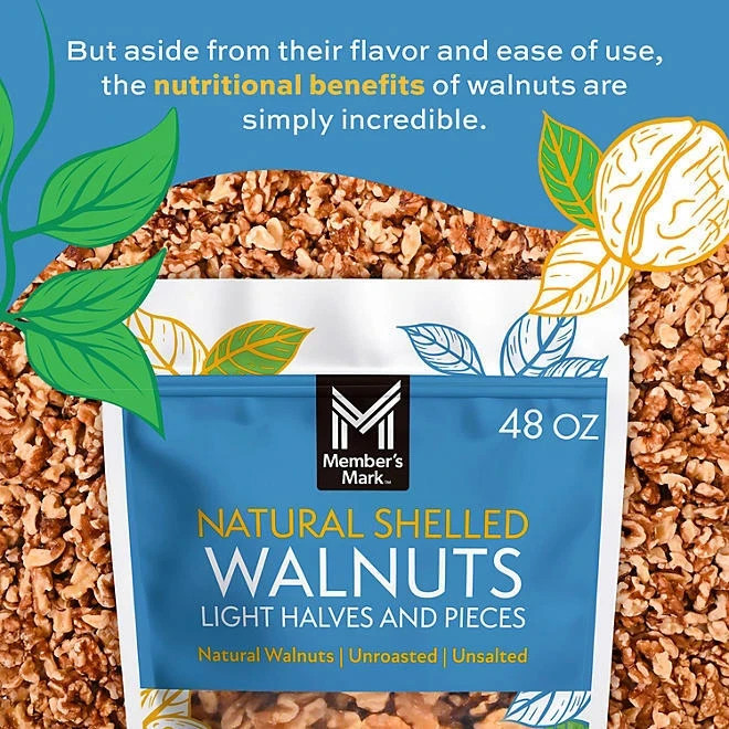 6-pack Member's Mark Natural Shelled Walnuts (3 lbs.)