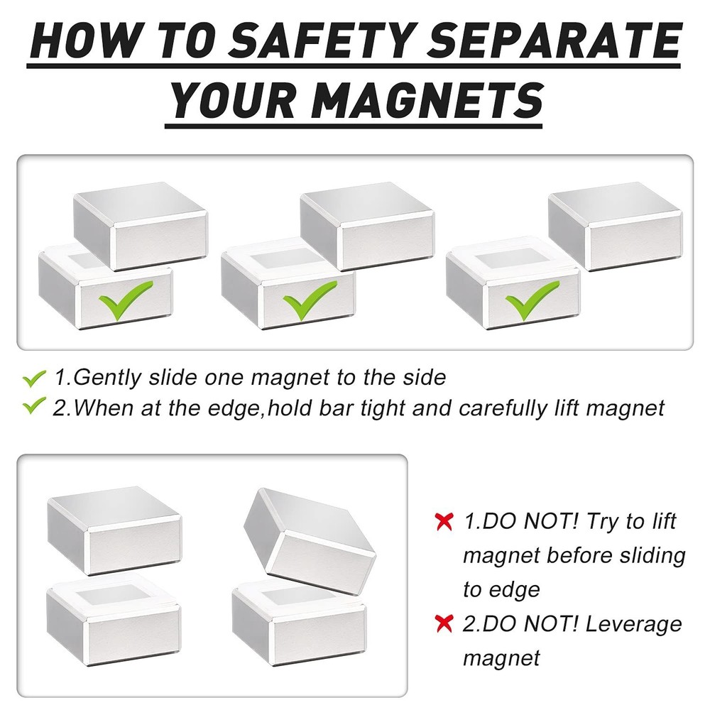 Neodymium Block Magnets - 2 Pack