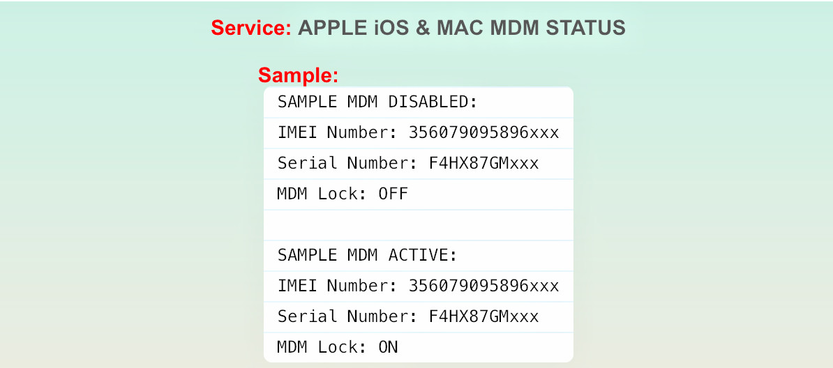 Mac MDM Status Check - Instant Report - Serial Number Lookup [All Models]
