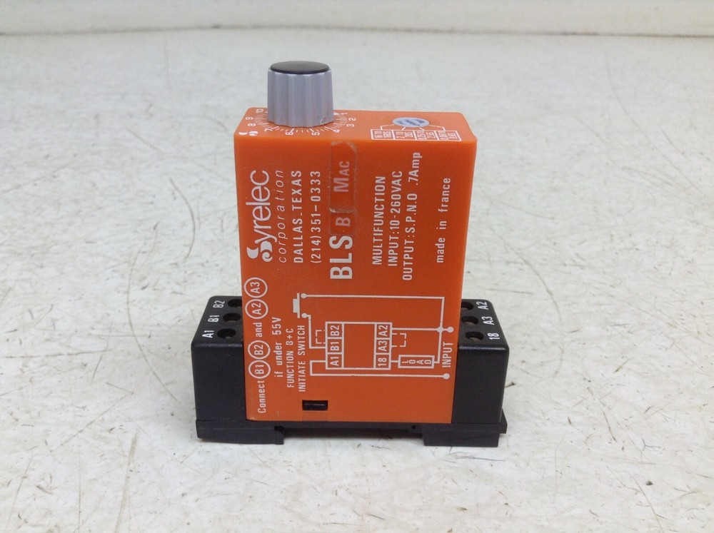 Syrelec BLS B MAC 10-260 VAC Solid State Digital Timer BLSBMAC New