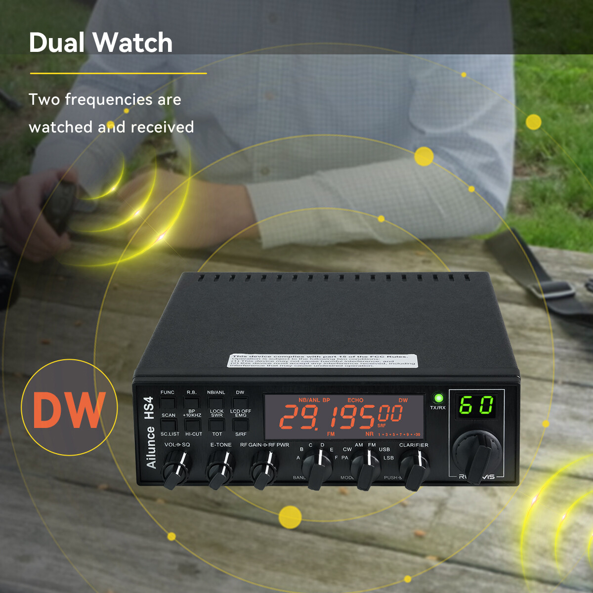 Ailunce High Power SSB Ham Radio Transceiver Base Station Mobile Radio Car Radio