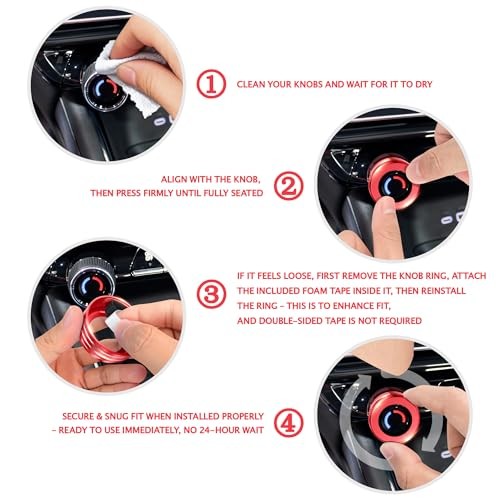 for 2024-2026 Chevy Traverse Accessories, 7PCS Premium Aluminum Decorative Red