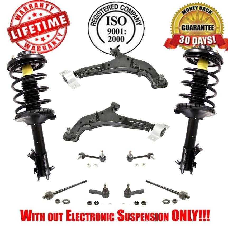 Front Complete Strut & Spring Assembly Quick + Control Arm Chassi Steering Kit