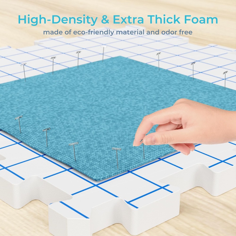 Blocking Mats for Knitting, Extra Thick Knitting Blocking Mat with Grid Lines, 9
