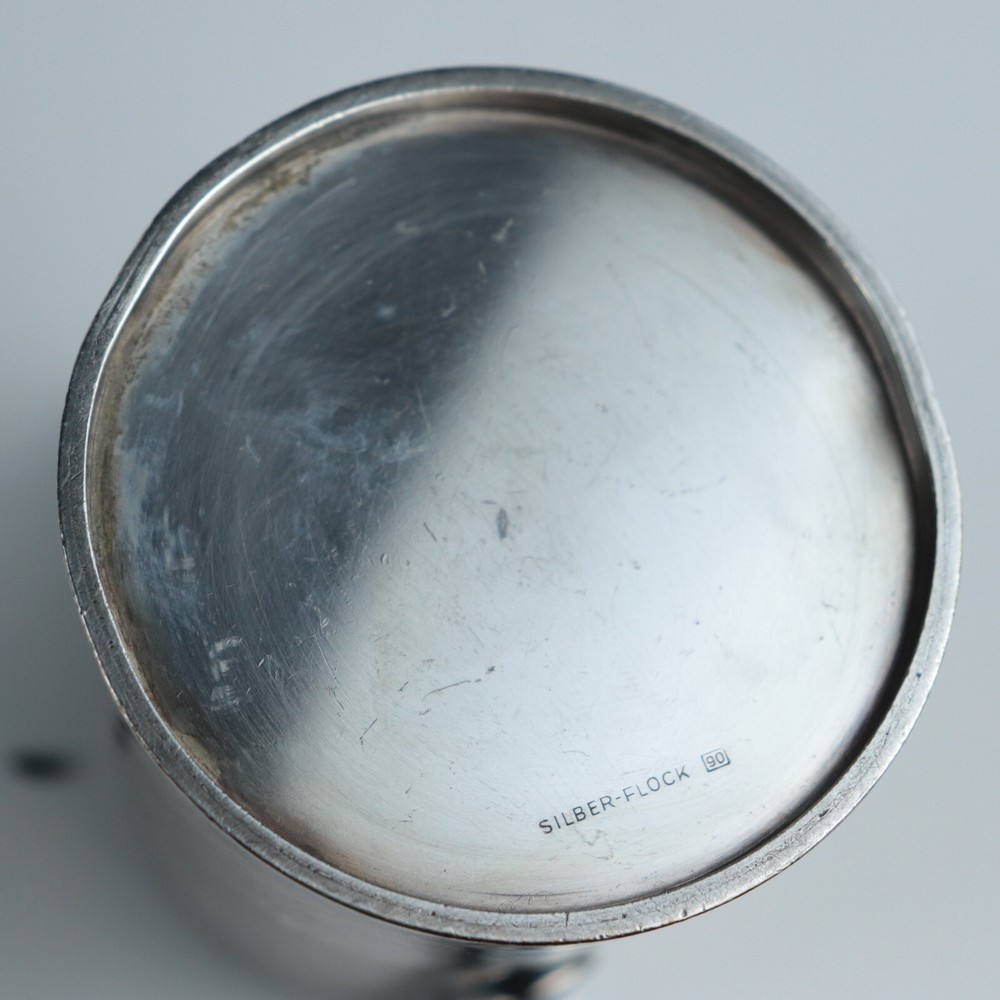 Vintage Silber Flock 90 German Silverplate Mid-Century Metal 4" Creamer Pitcher