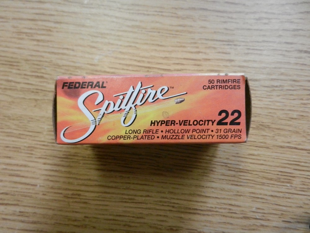 Federal Spitfire Hyper Velocity 22 Hollow Point Empty Box Used