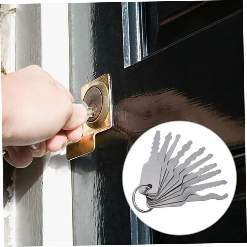 10PCS Master Keys Stainless Steel Replacement Skeleton Lock Key Set NEW