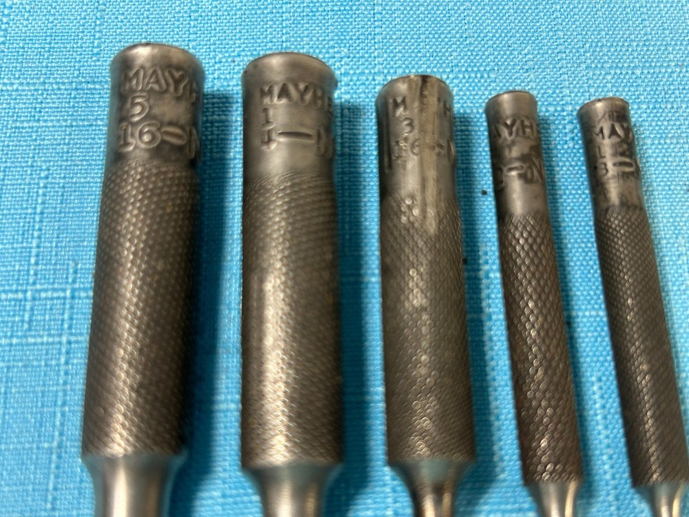 Vintage Mayhew 5 Pc Pilot Punch Set