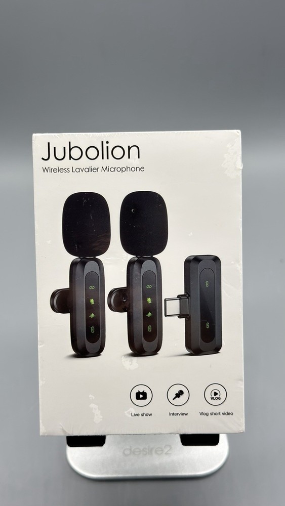 Jubolion Wireless Lavalier Microphone Mini USB-C w/ Adapter