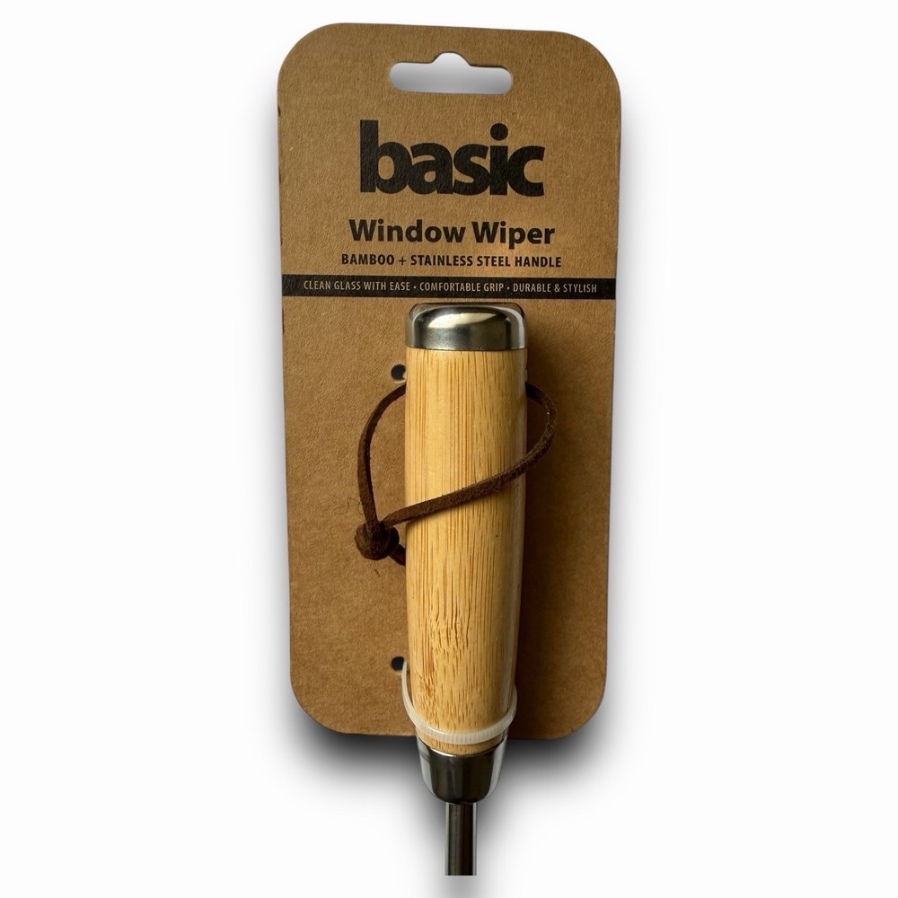 Basic - Window Wiper - Bamboo & Stainless Steel - Gray