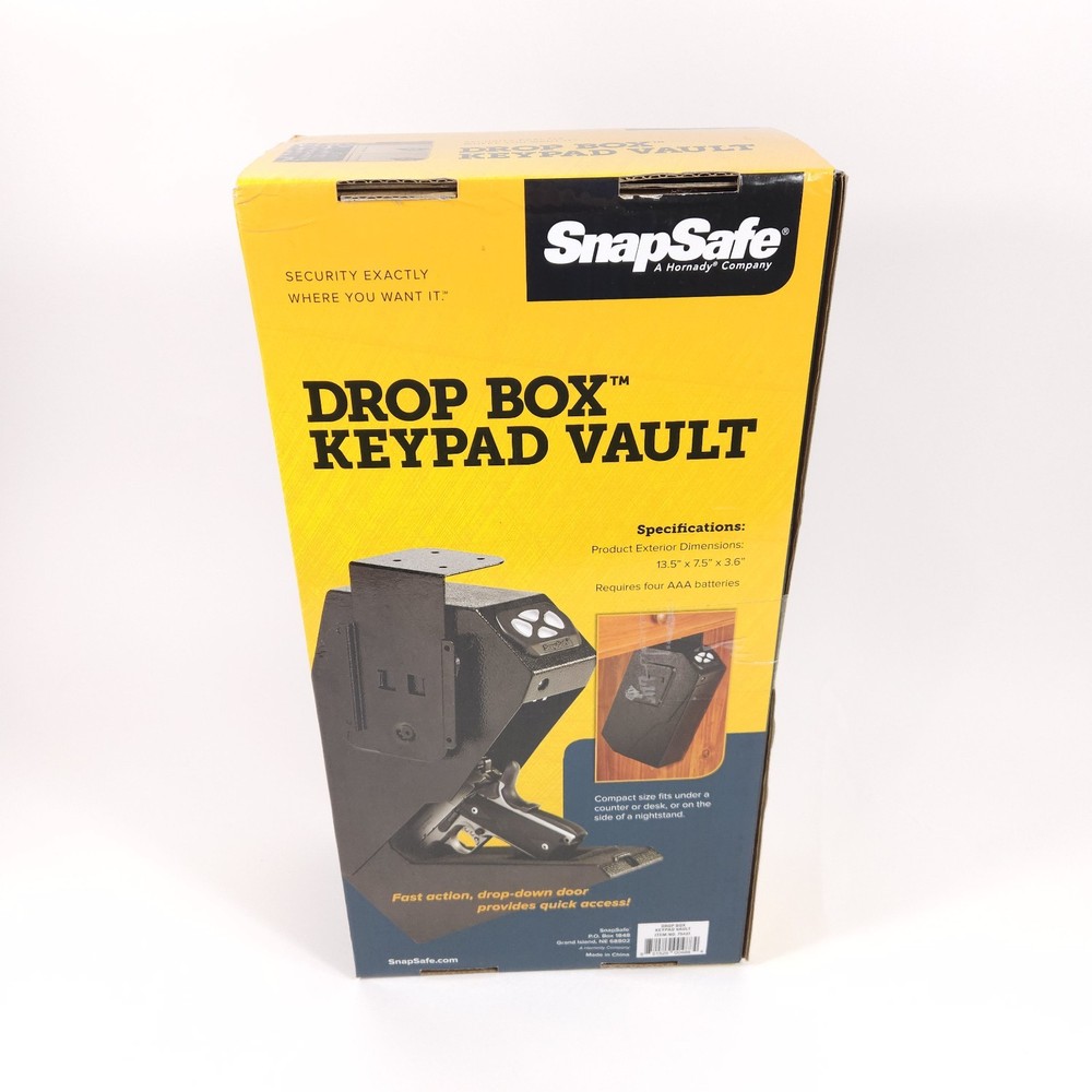 SnapSafe 75431 Drop Box Programmable Keypad Vault Safe For Handguns New